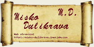 Miško Dulikrava vizit kartica